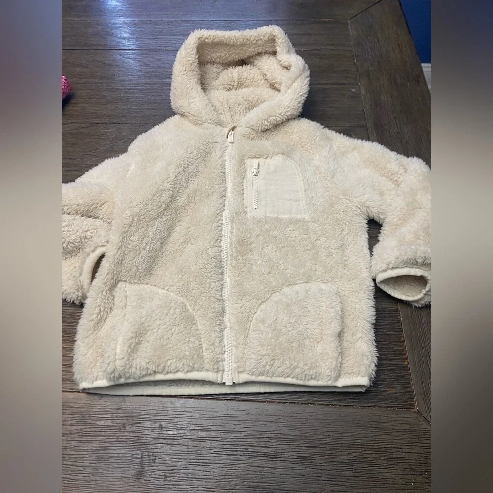 Unisex Sherpa Zip-Front Pocket Hooded Jacket for Toddler 5T